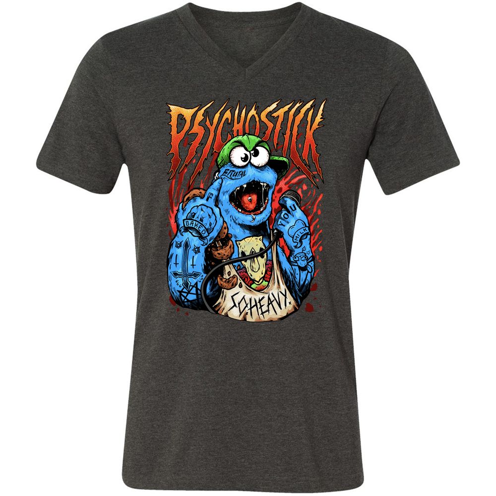 Unisex V-Neck T-Shirt - RSEAASQ5 - Dark Grey Heather - 8
