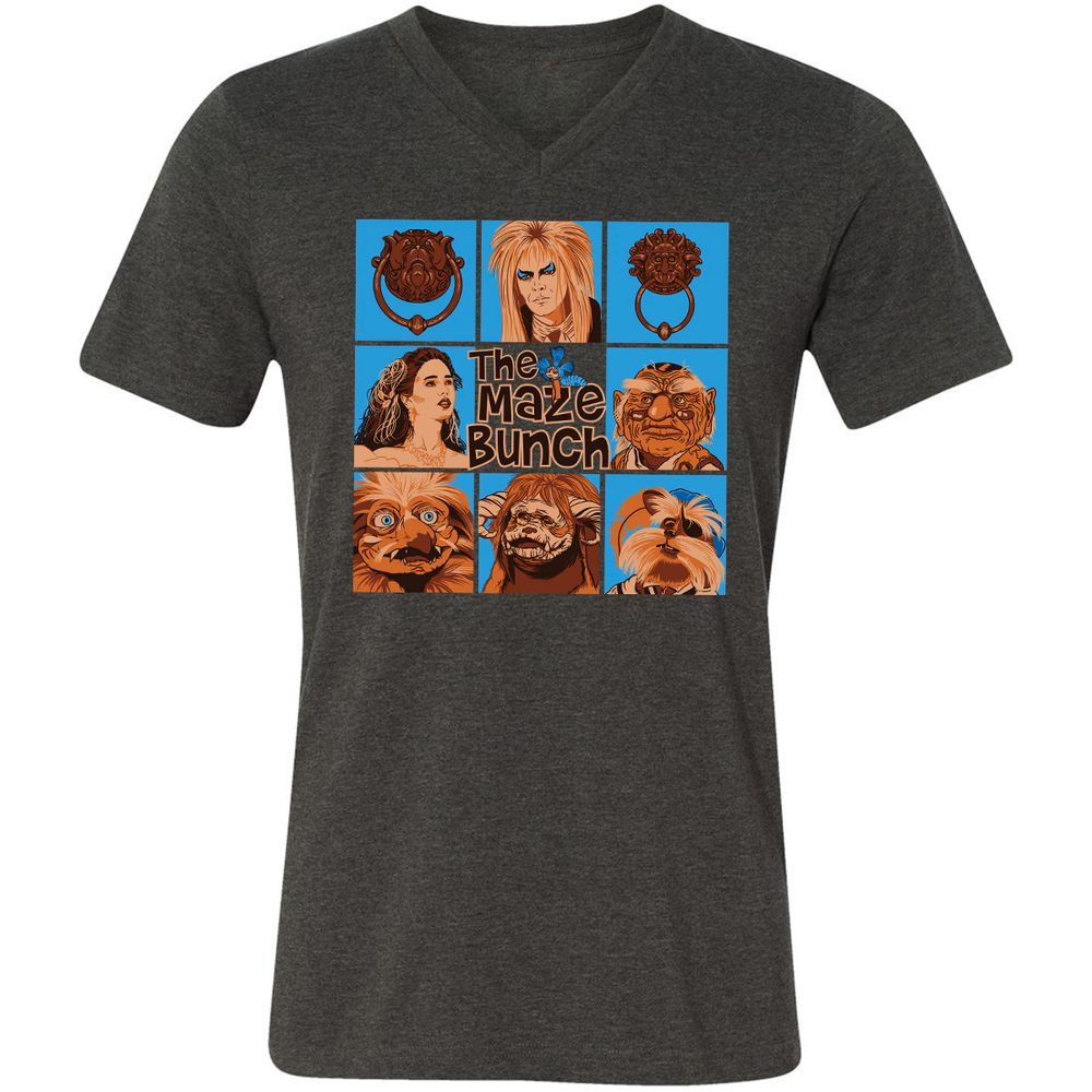Unisex V-Neck T-Shirt - 4XBNXZZ5 - Dark Grey Heather - 8