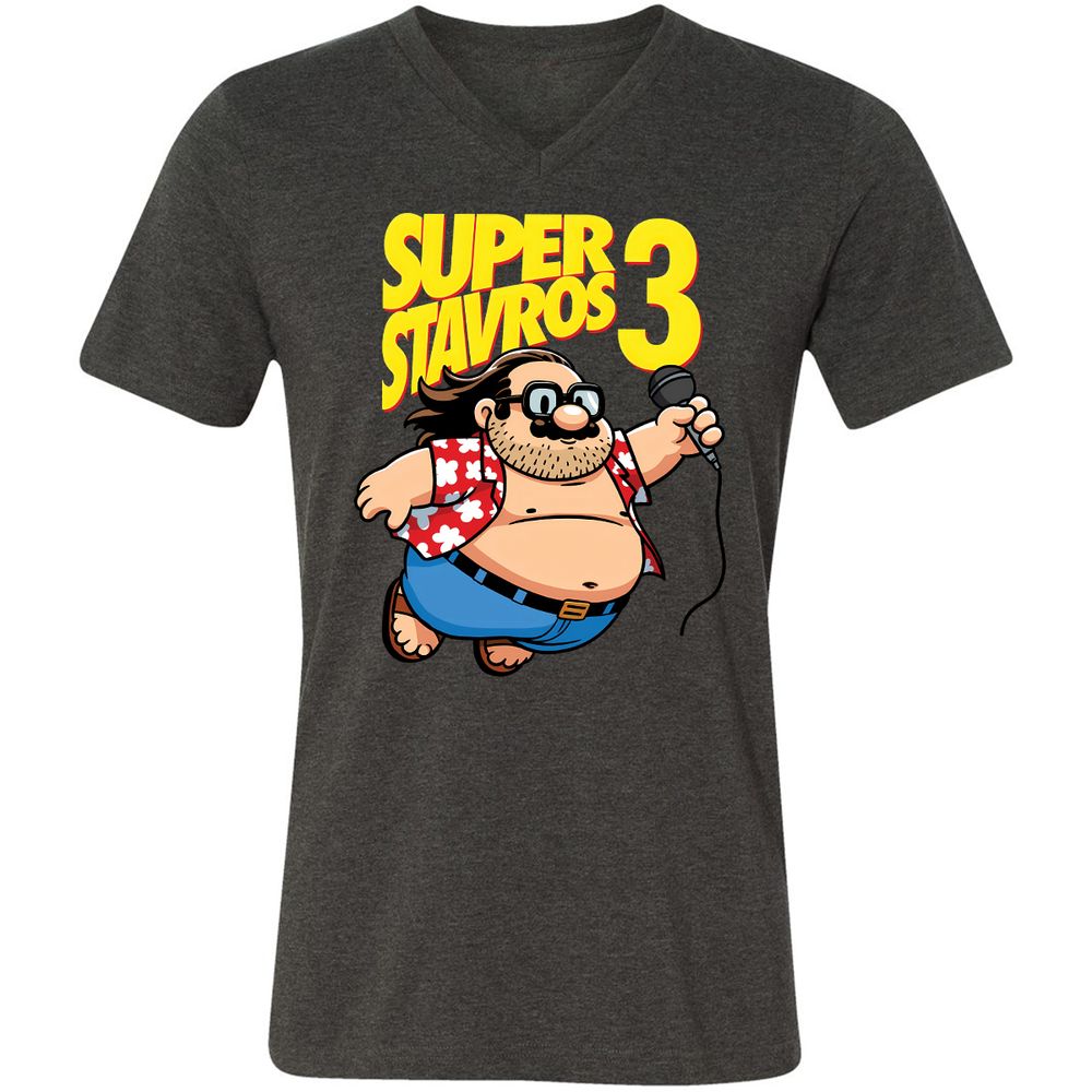 Unisex V-Neck T-Shirt - 5S5ELTRJ - Dark Grey Heather - 8