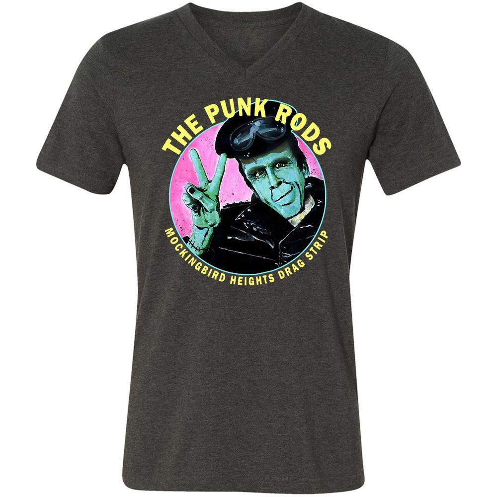 Unisex V-Neck T-Shirt - Y84JA9WL - Dark Grey Heather - 8