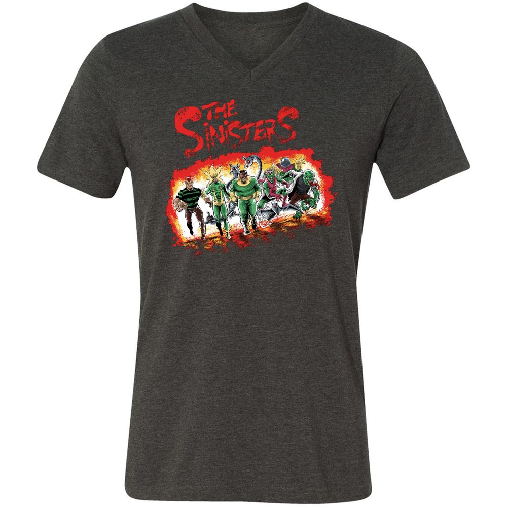 Unisex V-Neck T-Shirt - 3PXC7BVT - Dark Grey Heather - 8