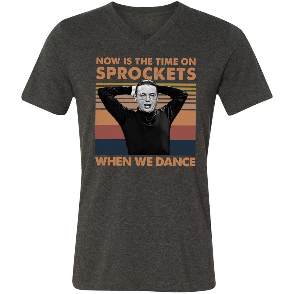 Unisex V-Neck T-Shirt - USE1HNAT - Dark Grey Heather - 8