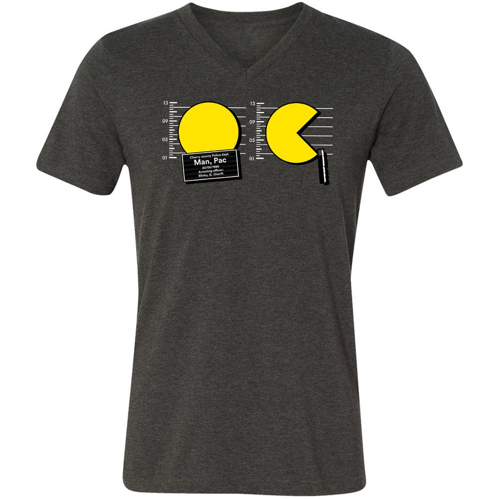 Unisex V-Neck T-Shirt - 8CE72UGG - Dark Grey Heather - 8