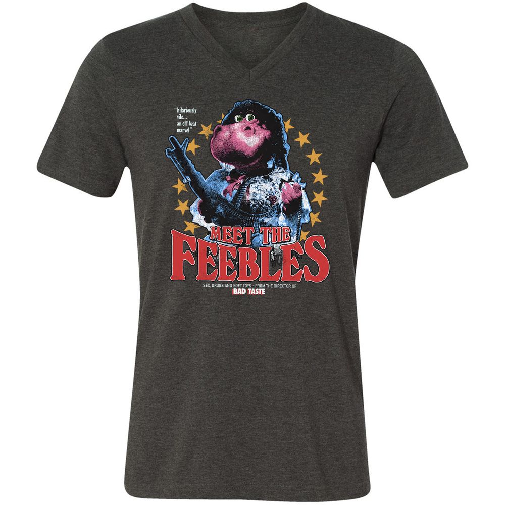Unisex V-Neck T-Shirt - FVD1AQVM - Dark Grey Heather - 8