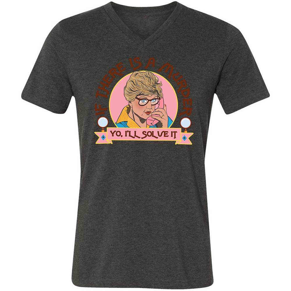 Unisex V-Neck T-Shirt - CEMHUW21 - Dark Grey Heather - 8