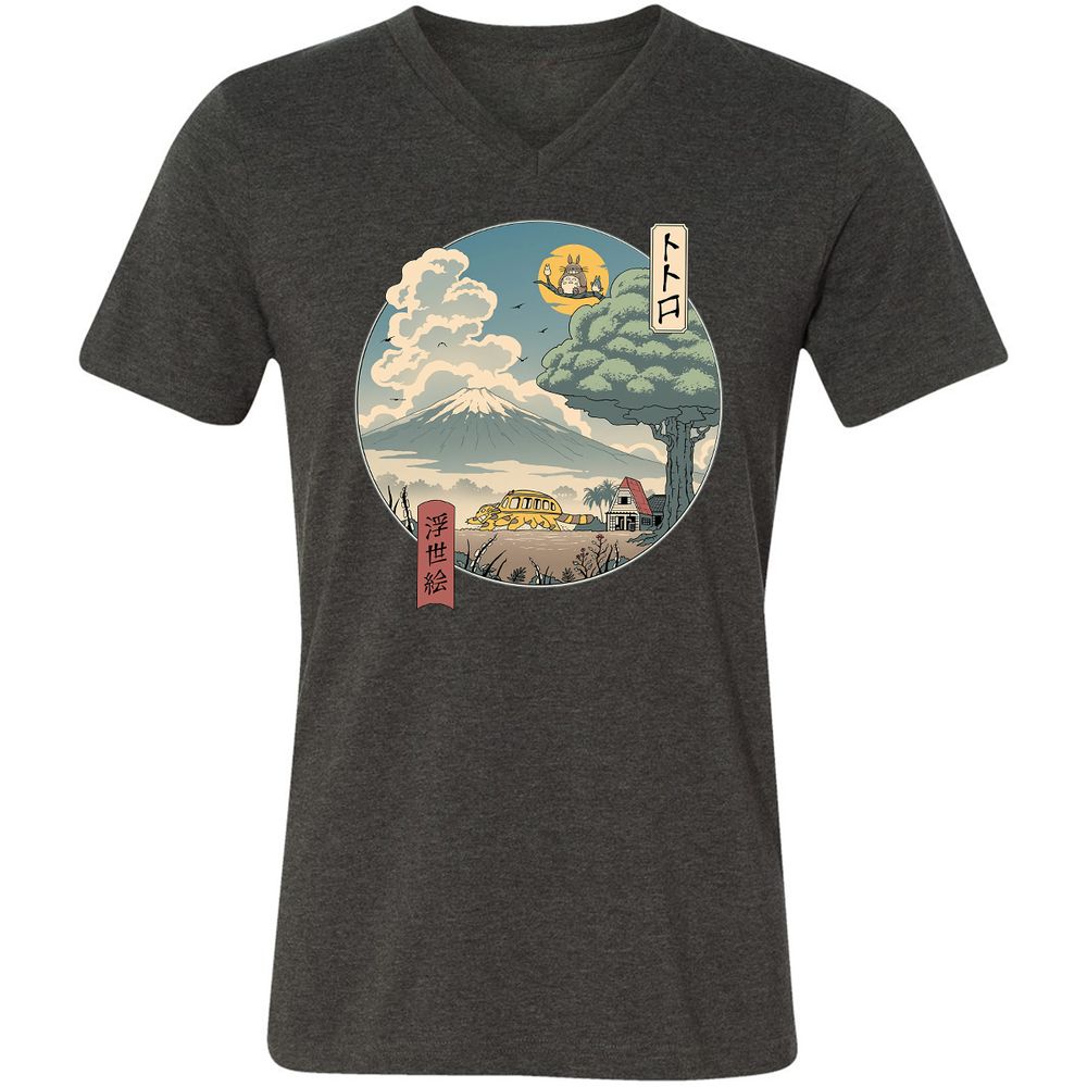 Unisex V-Neck T-Shirt - PYPC6PSB - Dark Grey Heather - 8