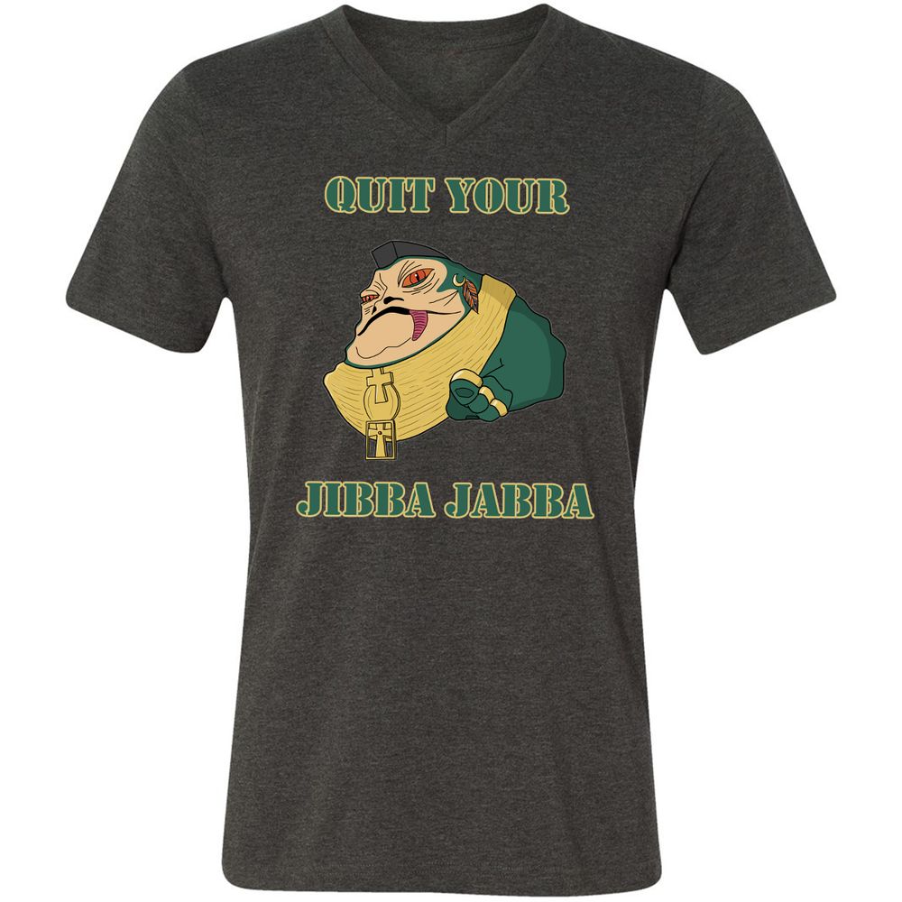 Unisex V-Neck T-Shirt - VLTF39YF - Dark Grey Heather - 8