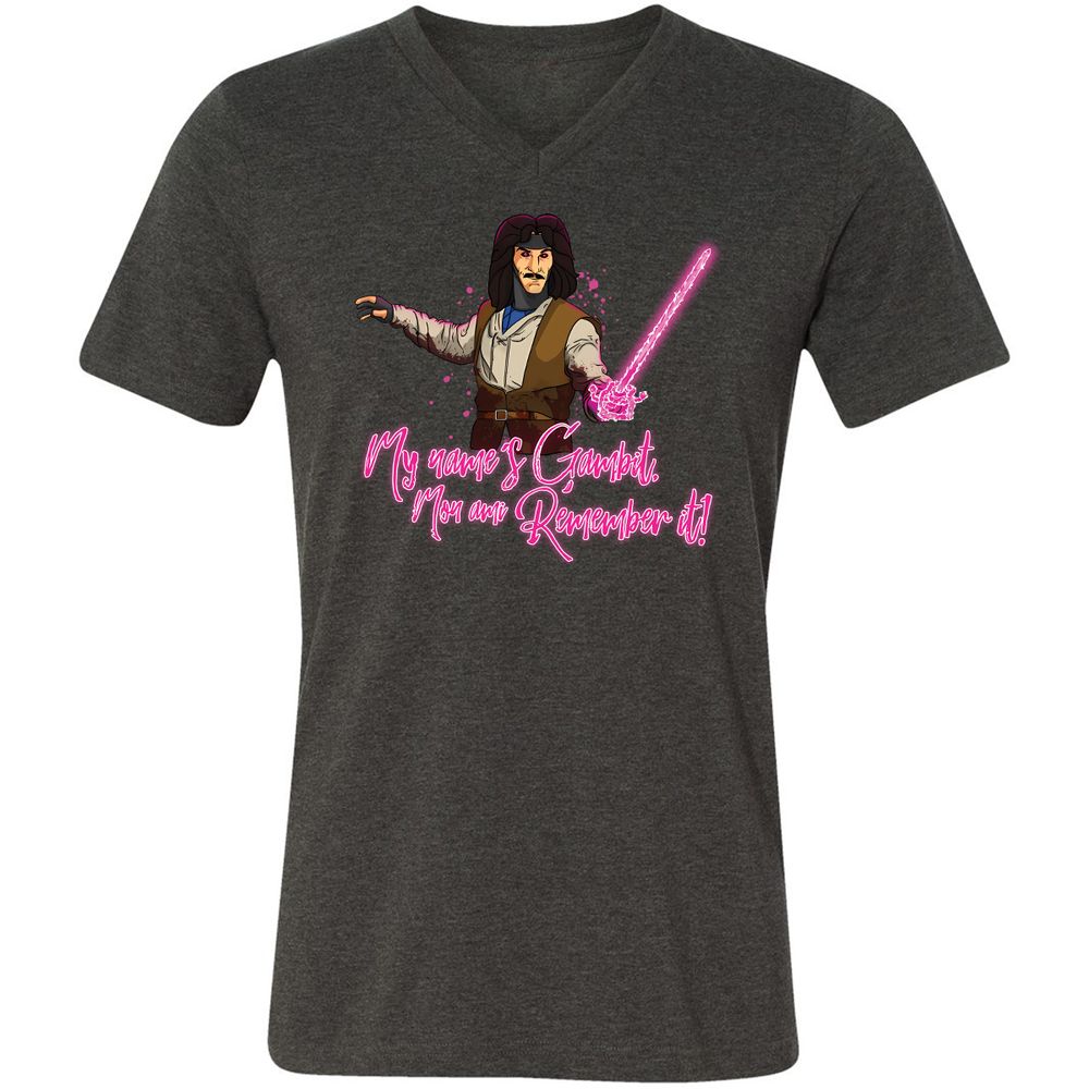 Unisex V-Neck T-Shirt - XQ8MC27N - Dark Grey Heather - 8