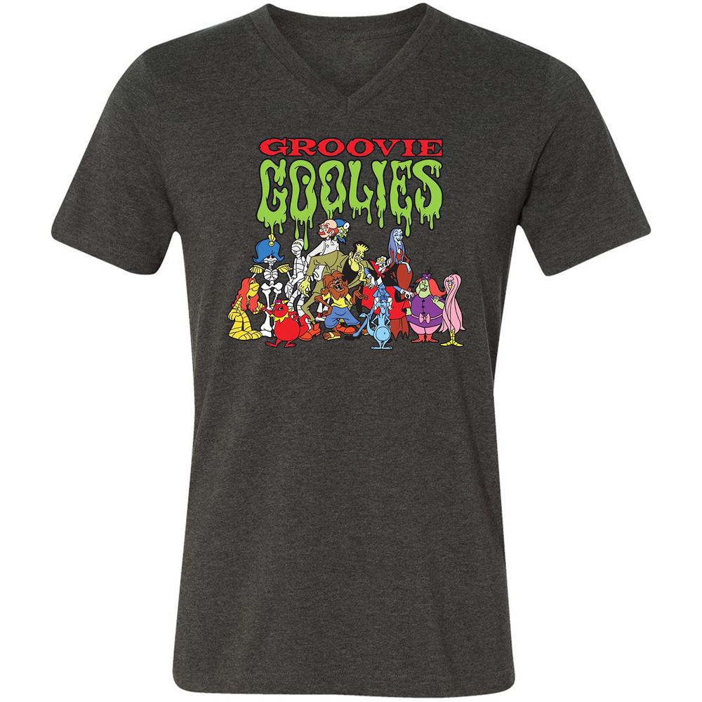 Unisex V-Neck T-Shirt - 8482BUY4 - Dark Grey Heather - 8