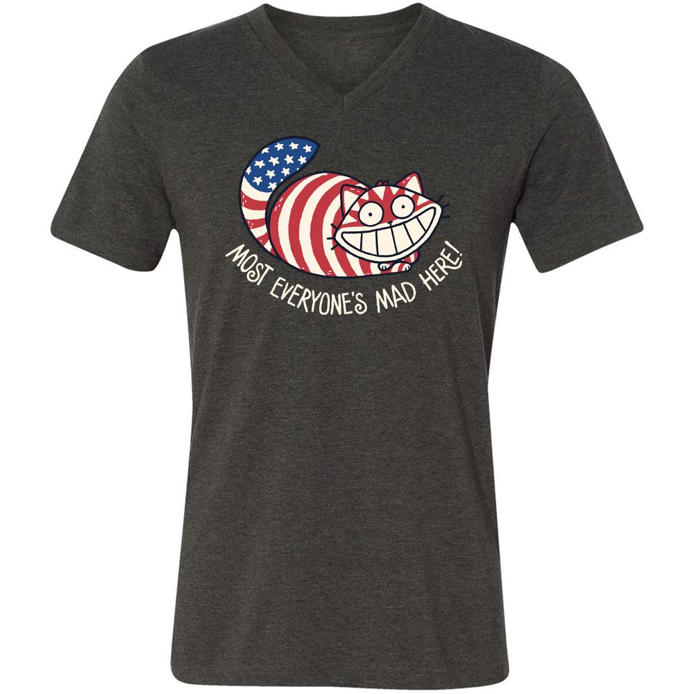 Unisex V-Neck T-Shirt - CPRE4MLA - Dark Grey Heather - 8
