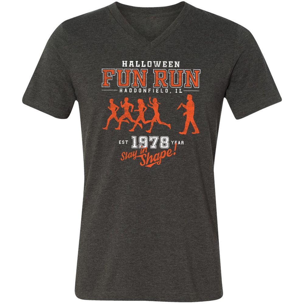 Unisex V-Neck T-Shirt - MDKT6FNK - Dark Grey Heather - 8