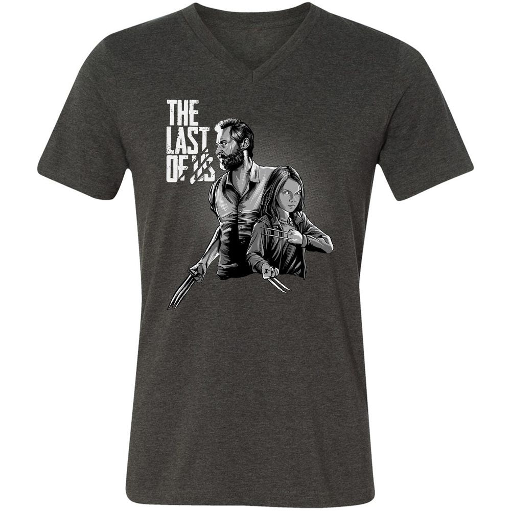 Unisex V-Neck T-Shirt - FH7VX7VY - Dark Grey Heather - 8