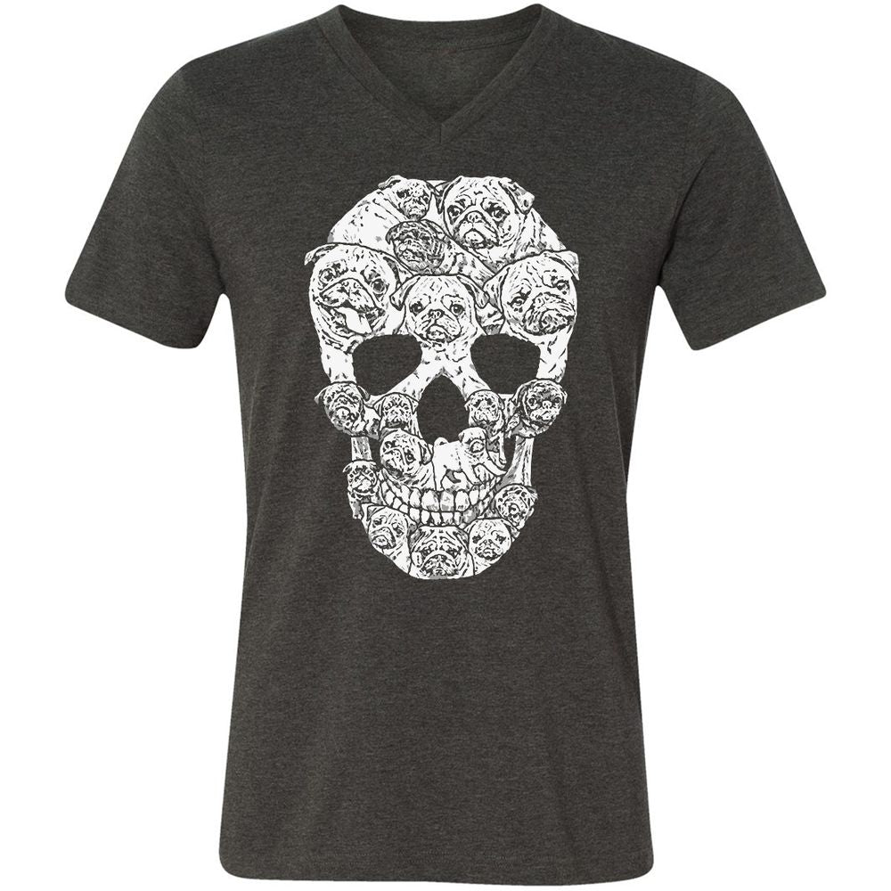 Unisex V-Neck T-Shirt - 5YYCGDZH - Dark Grey Heather - 8