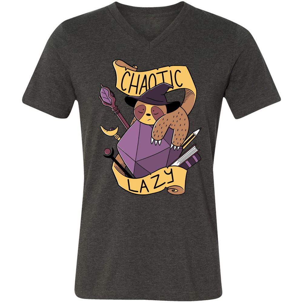 Unisex V-Neck T-Shirt - GK2YEMJK - Dark Grey Heather - 8