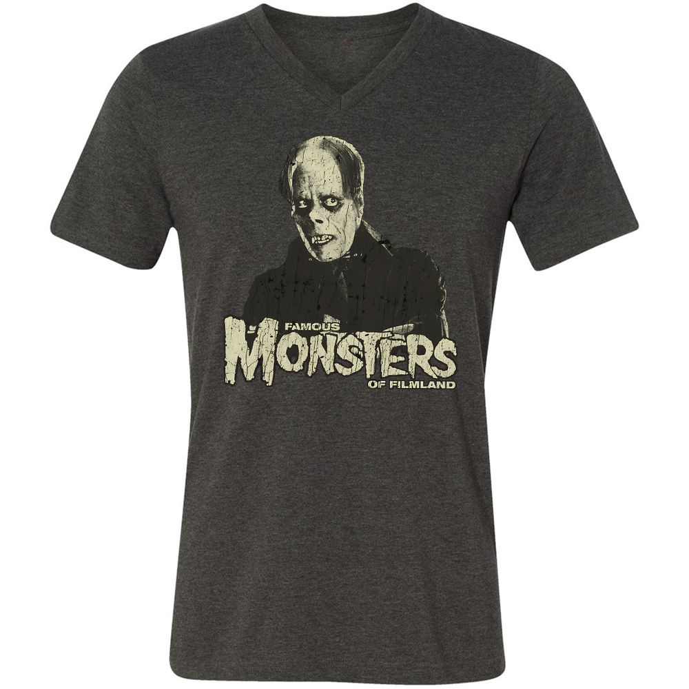 Unisex V-Neck T-Shirt - 69HZ2S8F - Dark Grey Heather - 8