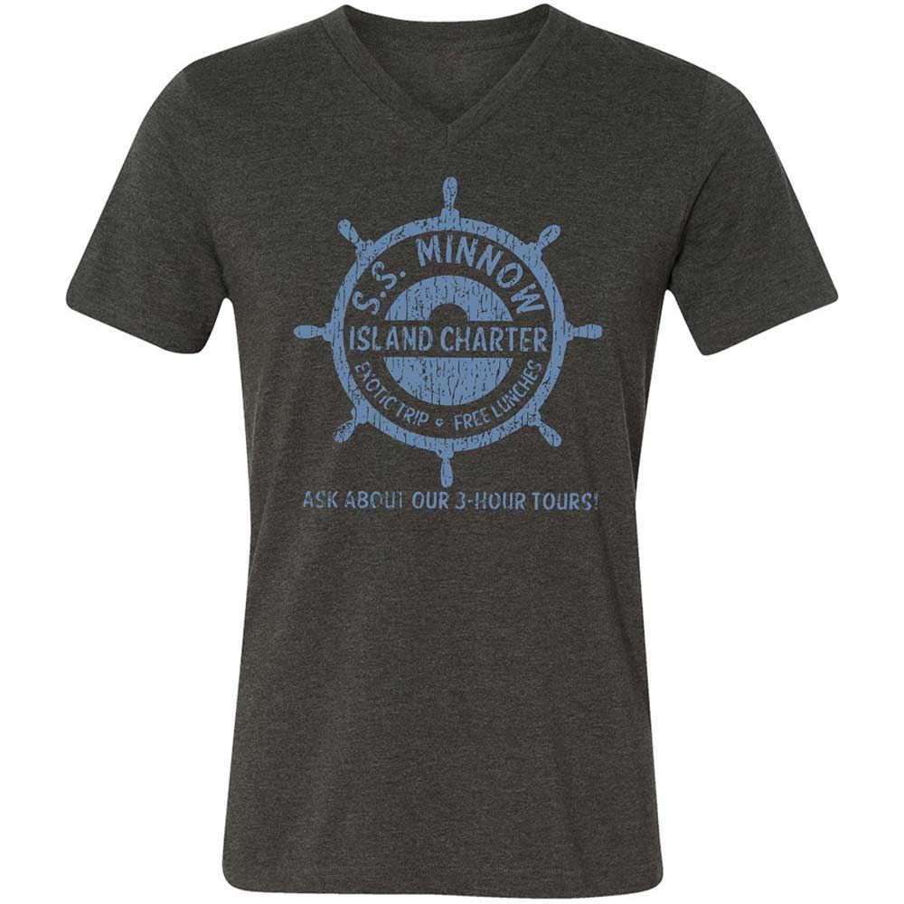 Unisex V-Neck T-Shirt - AH8PNLJ1 - Dark Grey Heather - 8