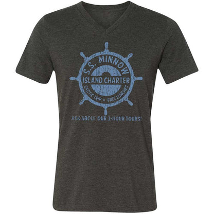 Unisex V-Neck T-Shirt - AH8PNLJ1 - Dark Grey Heather - 8