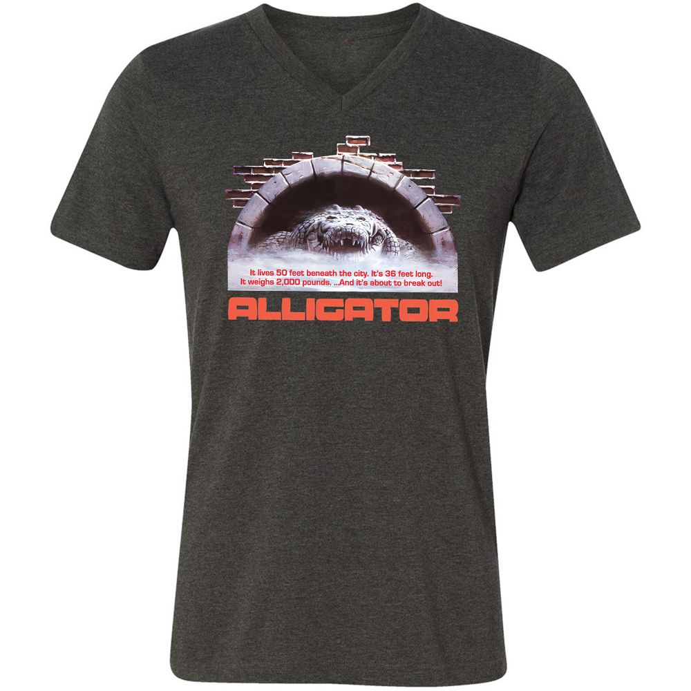Unisex V-Neck T-Shirt - 2ZSVGE16 - Dark Grey Heather - 8