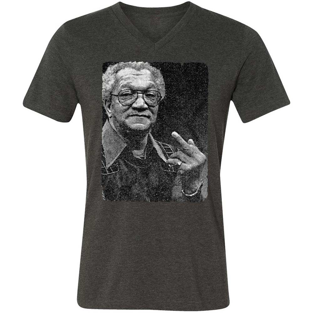 Unisex V-Neck T-Shirt - QSYYE7NS - Dark Grey Heather - 8