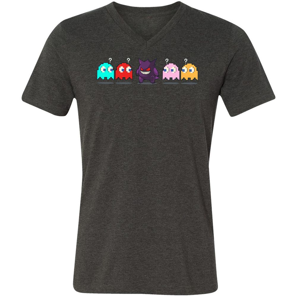 Unisex V-Neck T-Shirt - A9SUB3YK - Dark Grey Heather - 8