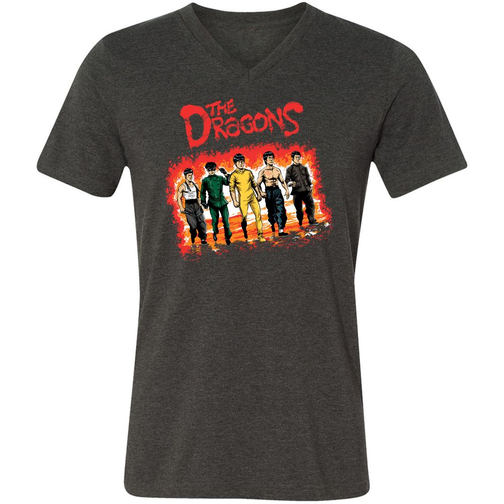 Unisex V-Neck T-Shirt - 2NK7CQP1 - Dark Grey Heather - 8