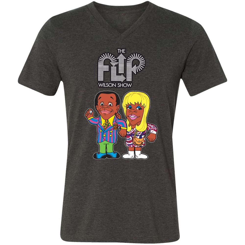 Unisex V-Neck T-Shirt - 7UZ1ZEGW - Dark Grey Heather - 8