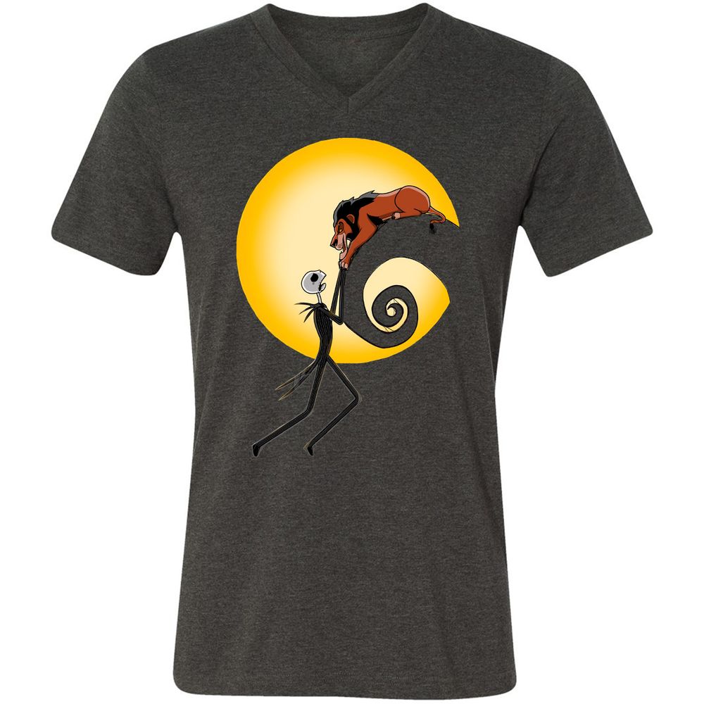 Unisex V-Neck T-Shirt - XE739XT3 - Dark Grey Heather - 8