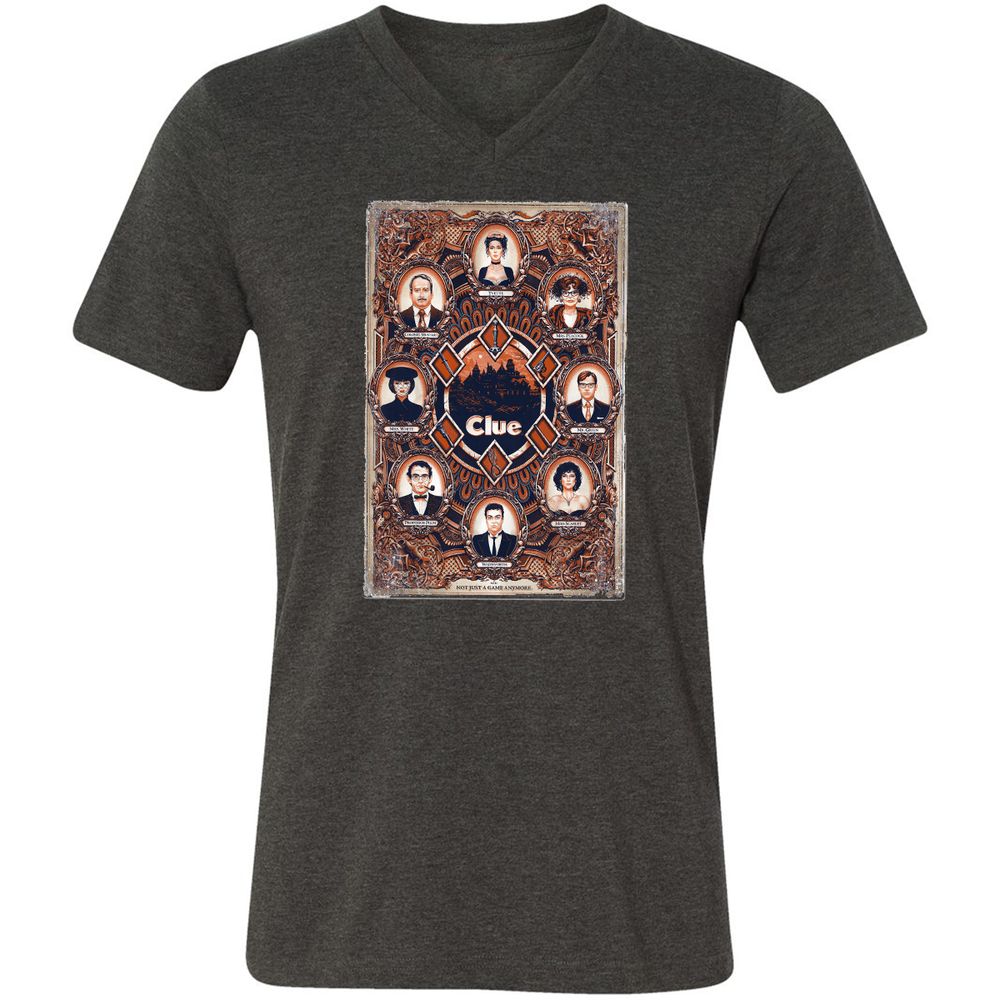 Unisex V-Neck T-Shirt - XBBCEW3E - Dark Grey Heather - 8