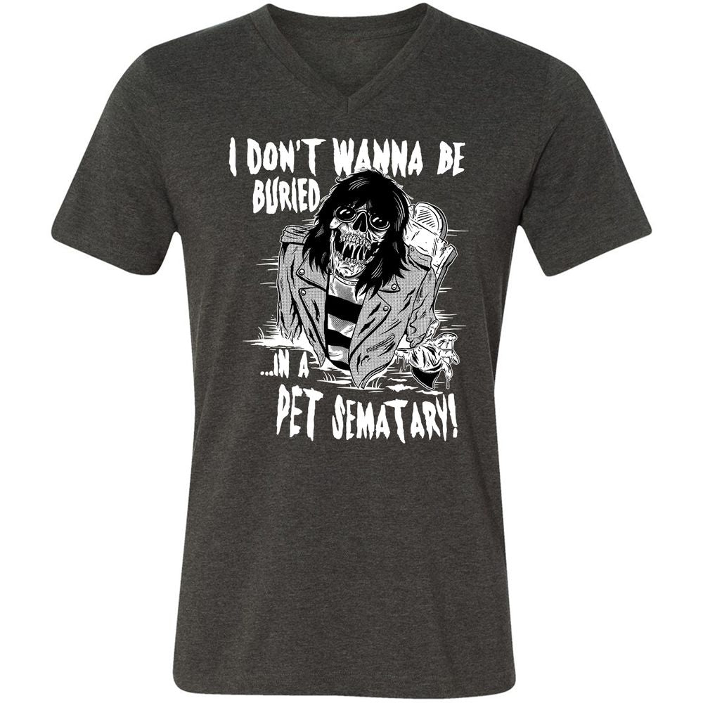 Unisex V-Neck T-Shirt - 52U8K8U5 - Dark Grey Heather - 8