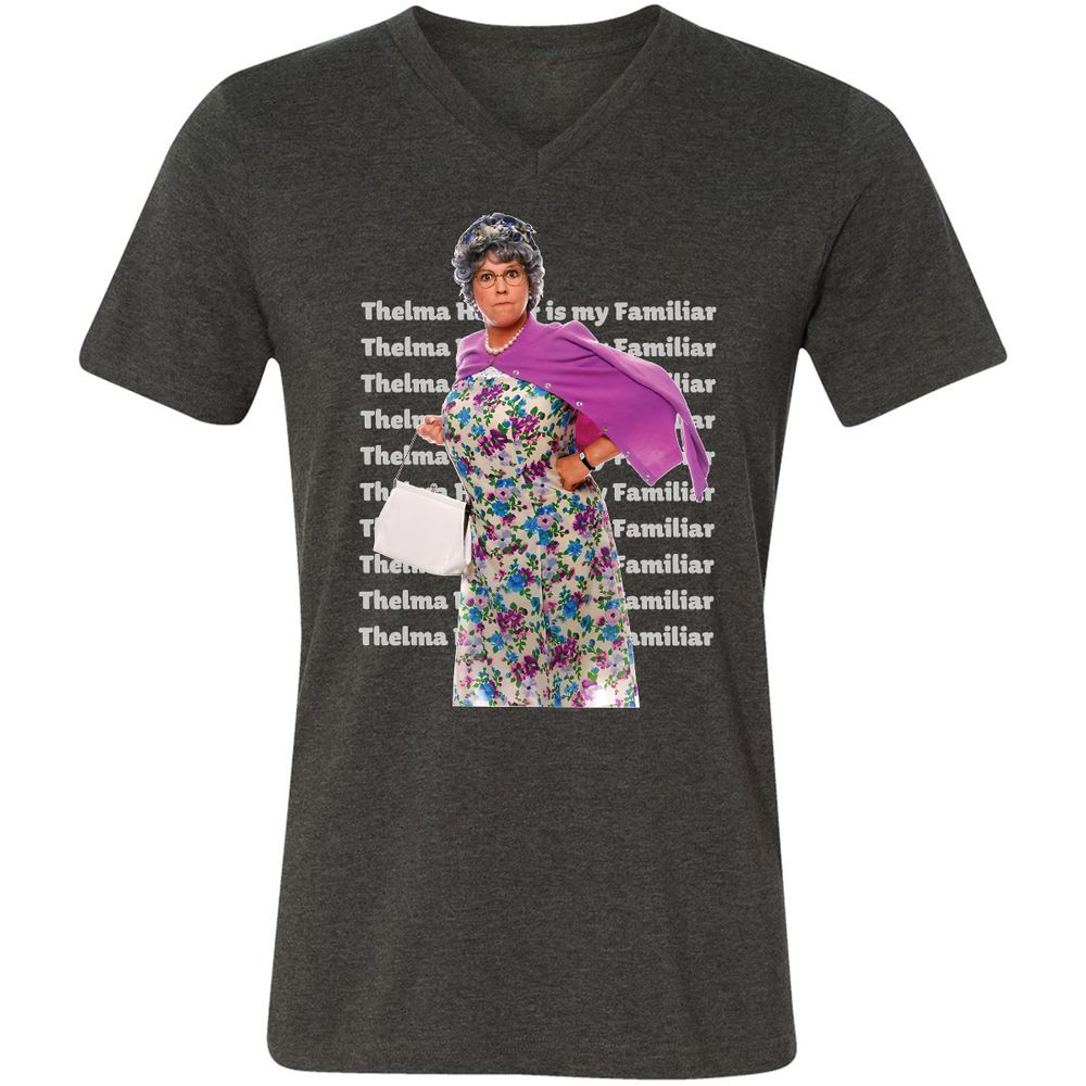 Unisex V-Neck T-Shirt - X4VU5J3U - Dark Grey Heather - 8