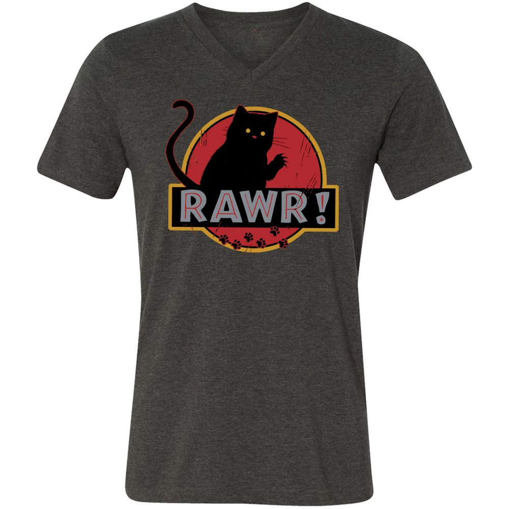 Unisex V-Neck T-Shirt - 7JUWH8MJ - Dark Grey Heather - 8