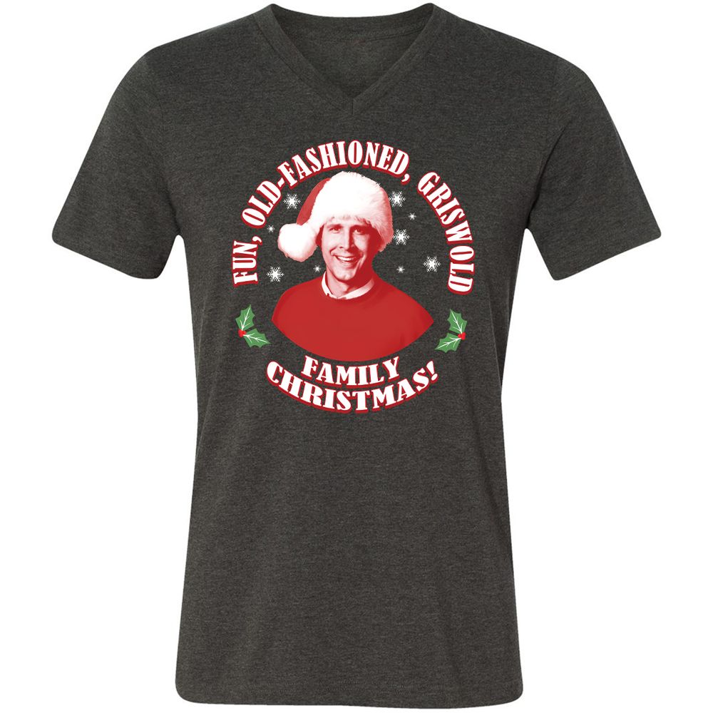 Unisex V-Neck T-Shirt - N6367TQD - Dark Grey Heather - 8