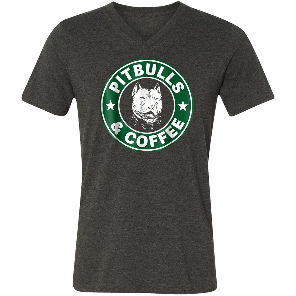 Unisex V-Neck T-Shirt - 1EYWJ7N8 - Dark Grey Heather - 8