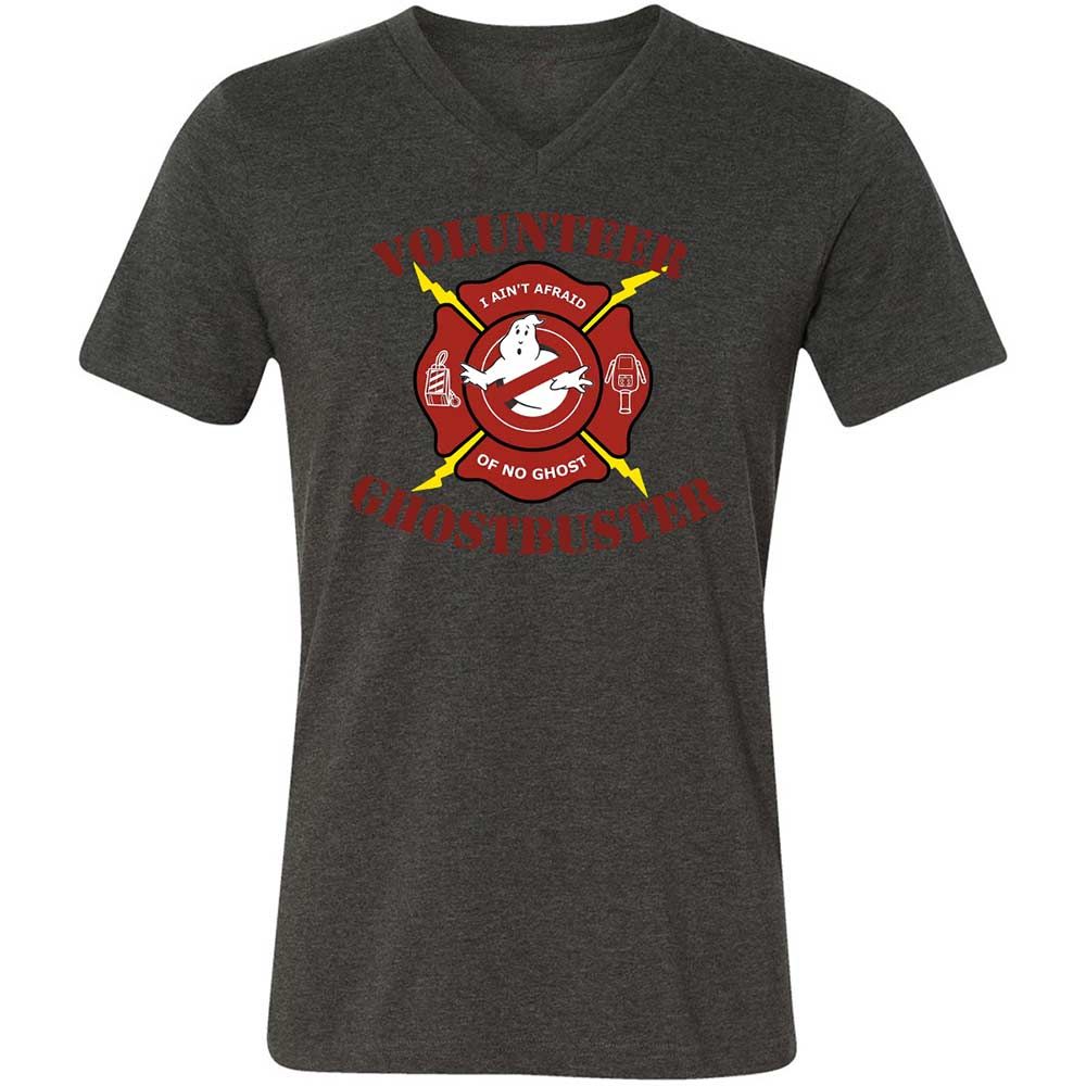 Unisex V-Neck T-Shirt - 4DHMVYJT - Dark Grey Heather - 8