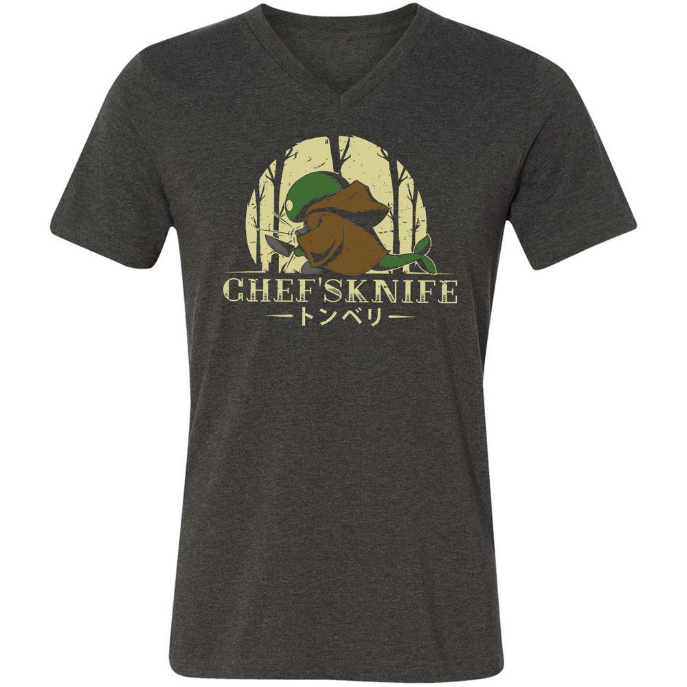 Unisex V-Neck T-Shirt - YK2MSPPX - Dark Grey Heather - 8