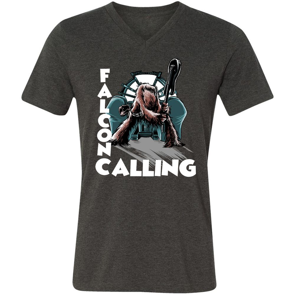 Unisex V-Neck T-Shirt - DHP3KXJJ - Dark Grey Heather - 8