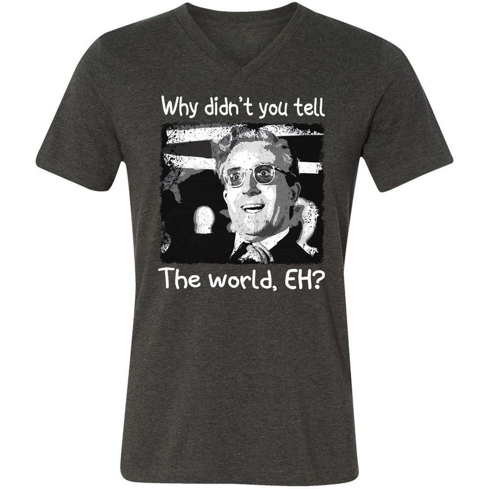 Unisex V-Neck T-Shirt - AKYPZNKR - Dark Grey Heather - 8