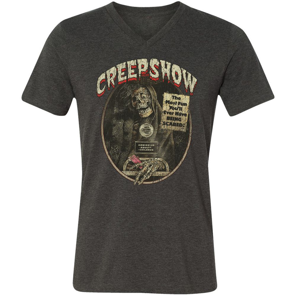 Unisex V-Neck T-Shirt - TSXL8QN3 - Dark Grey Heather - 8