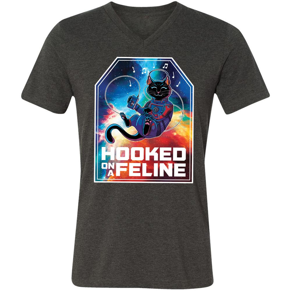 Unisex V-Neck T-Shirt - JFM3JBN1 - Dark Grey Heather - 8