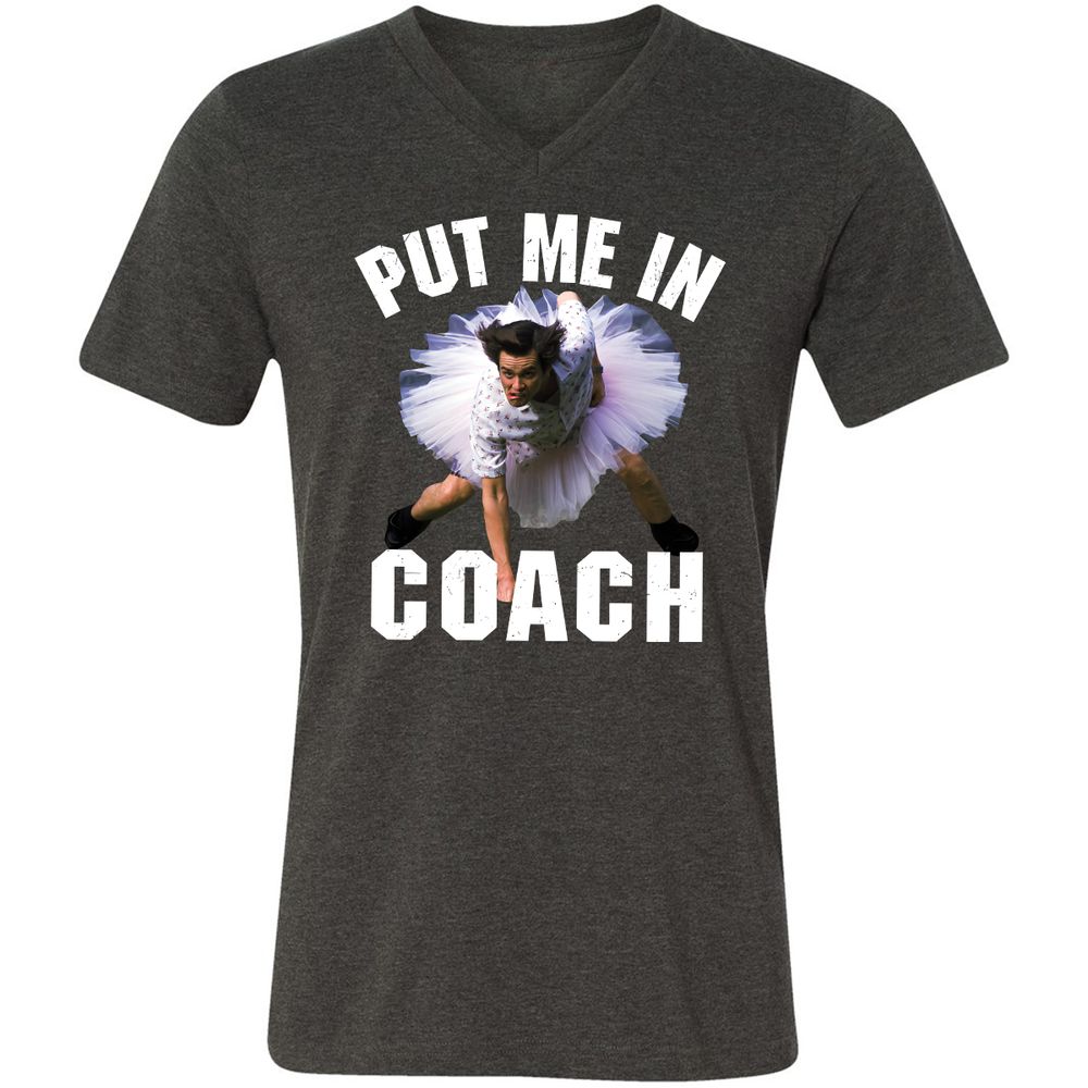 Unisex V-Neck T-Shirt - 45KGHJKR - Dark Grey Heather - 8