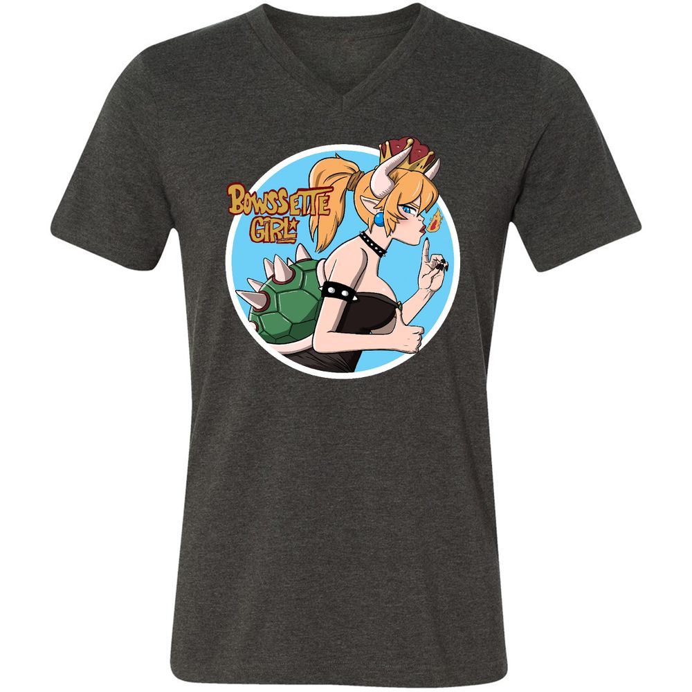 Unisex V-Neck T-Shirt - CZNTBE2B - Dark Grey Heather - 8