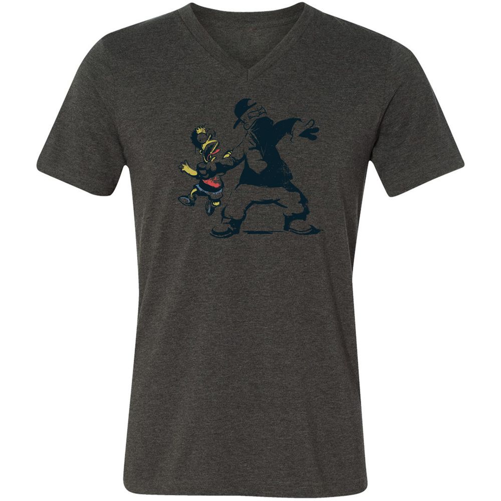 Unisex V-Neck T-Shirt - 9ZJKJMJJ - Dark Grey Heather - 8