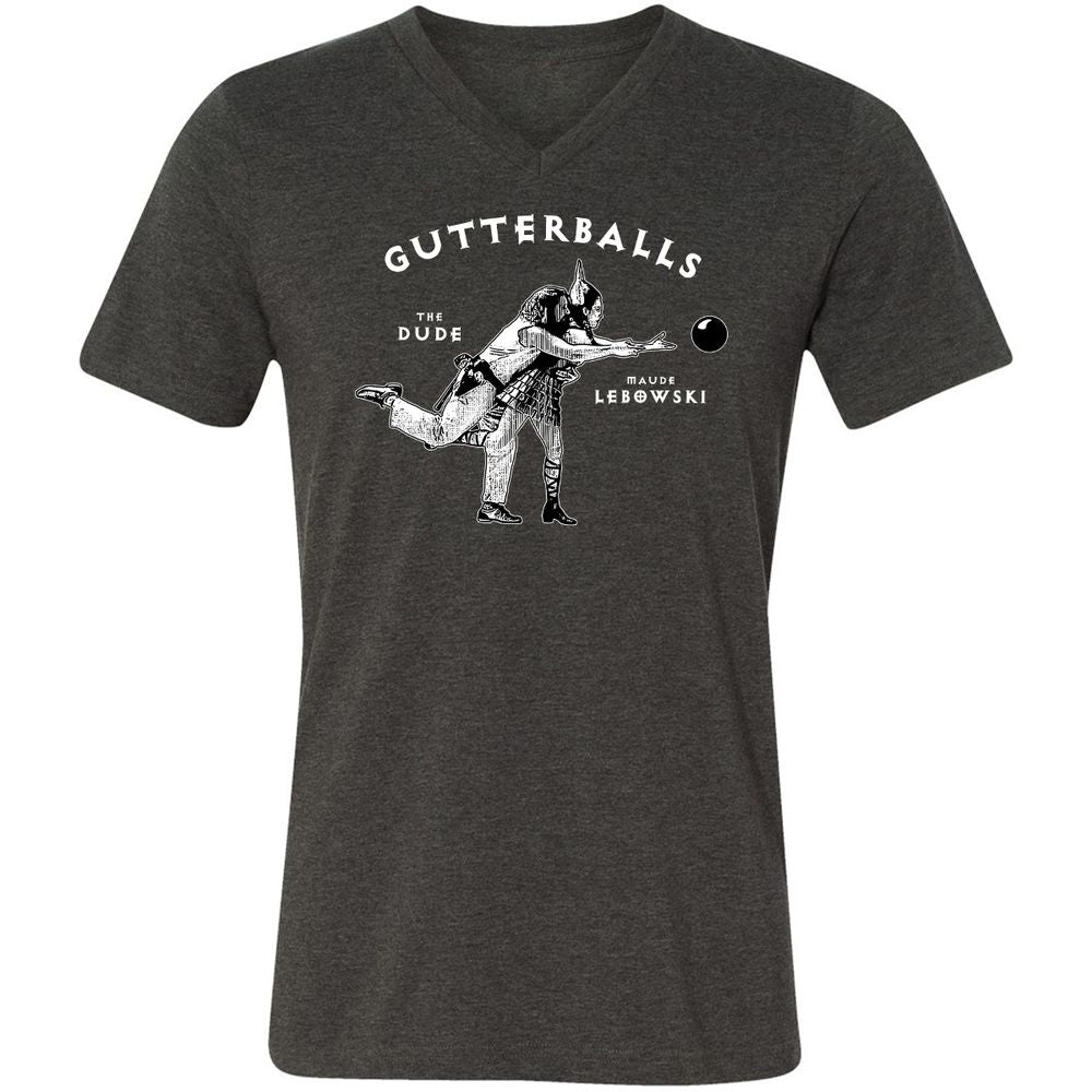 Unisex V-Neck T-Shirt - 9G7K5227 - Dark Grey Heather - 8