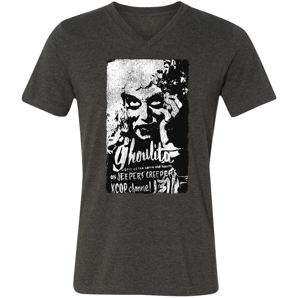 Unisex V-Neck T-Shirt - H7LA5DUX - Dark Grey Heather - 8