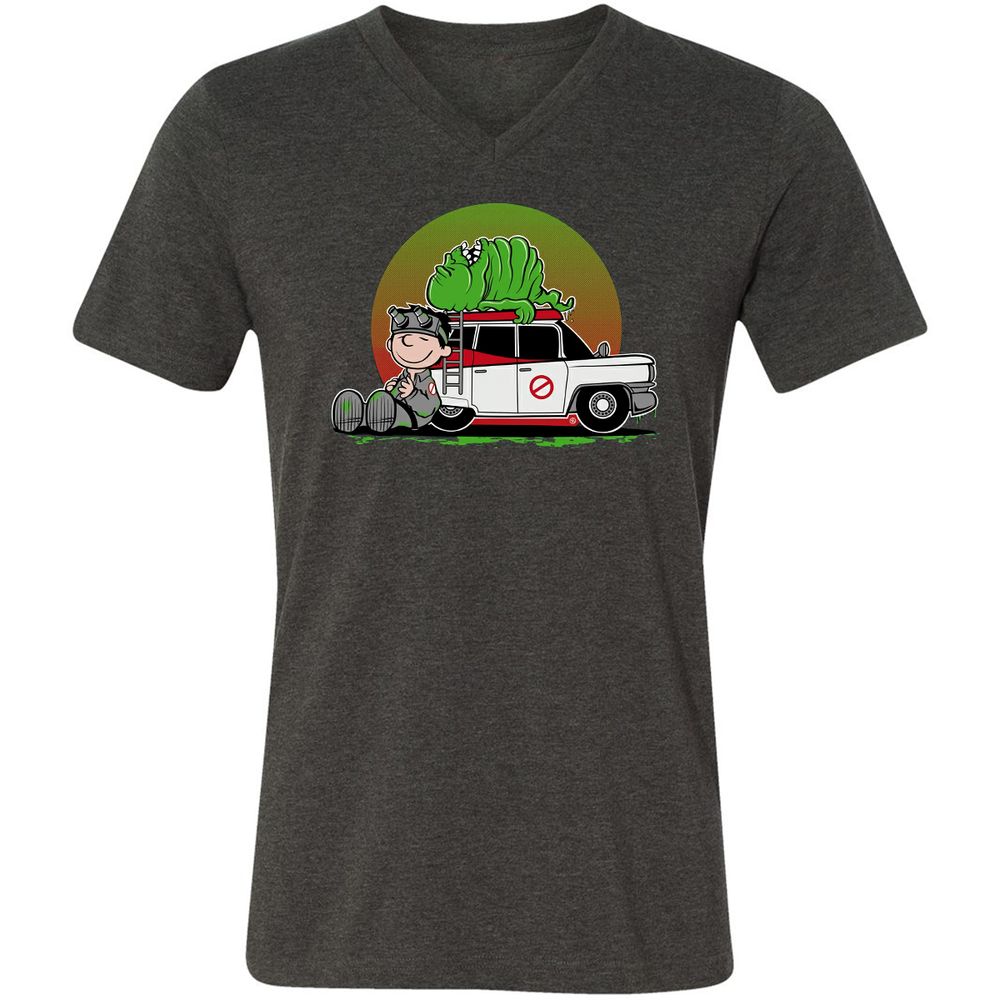 Unisex V-Neck T-Shirt - YYHXLGMF - Dark Grey Heather - 8