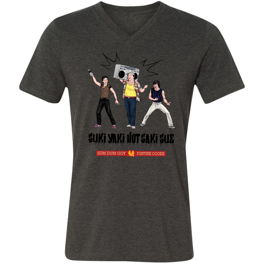 Unisex V-Neck T-Shirt - 5M8HTKHM - Dark Grey Heather - 8