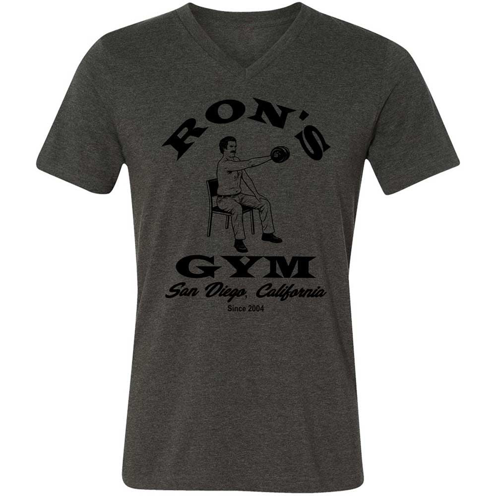 Unisex V-Neck T-Shirt - FQL6P728 - Dark Grey Heather - 8