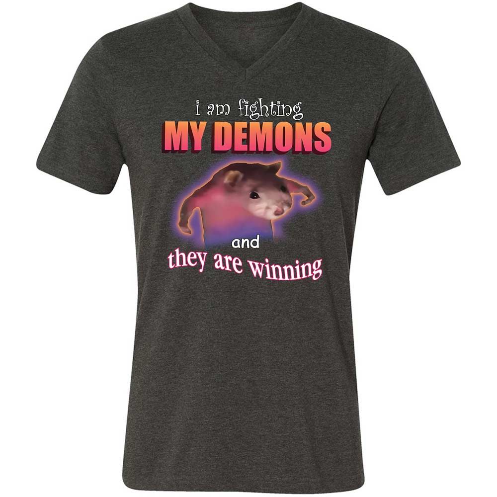 I'm fighting my demons - Dark Grey Heather - 8