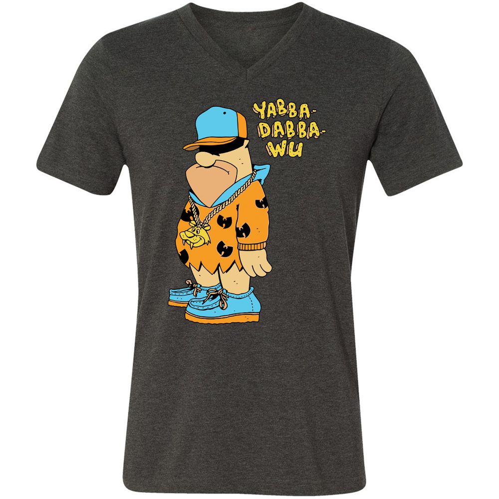 Unisex V-Neck T-Shirt - NDN6N58F - Dark Grey Heather - 8