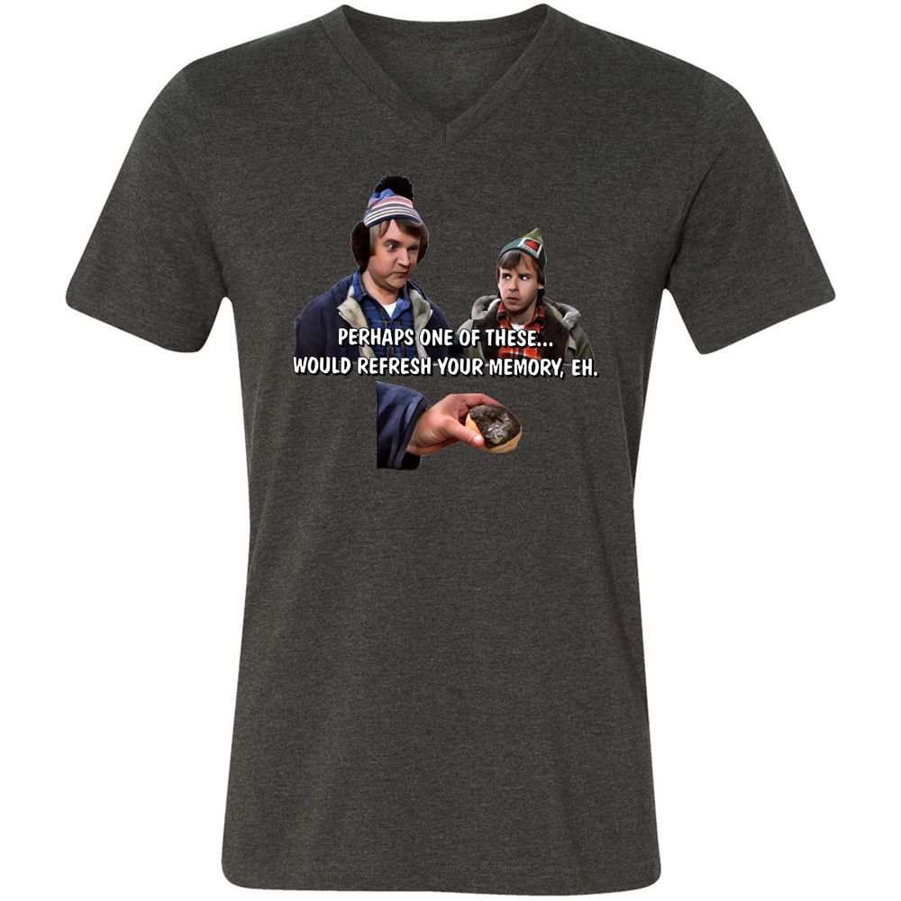 Unisex V-Neck T-Shirt - 2HC23MQ7 - Dark Grey Heather - 8